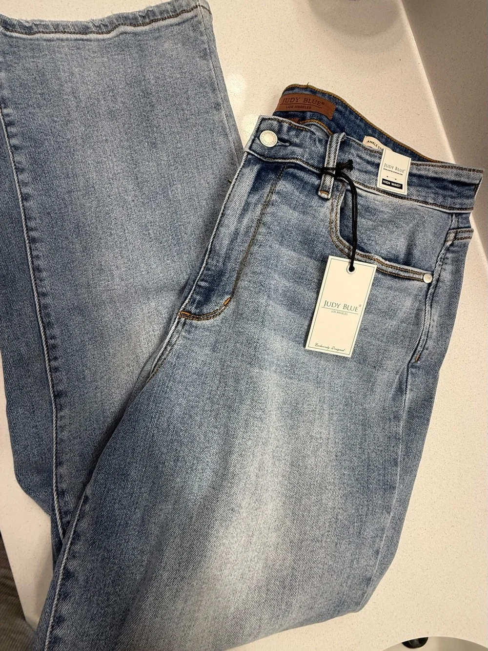 Judy Blue High Rise Ankle Straight Denim - Picture 3 of 4